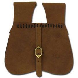 Simple Natural Leather Soldier Pouch
