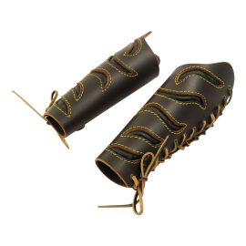 Slashed-Style Leather Bracers