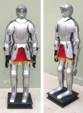 Full Suit of Armor with stand, Etched