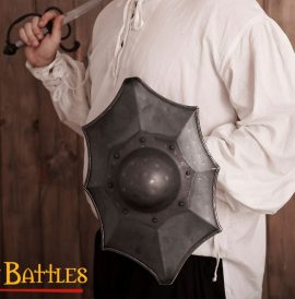 Talhoffer Buckler  Antiqued Steel Finish  16 Gauge Steel