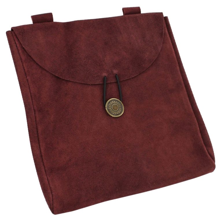 Taste of Red Wine Suede Leather Pouch