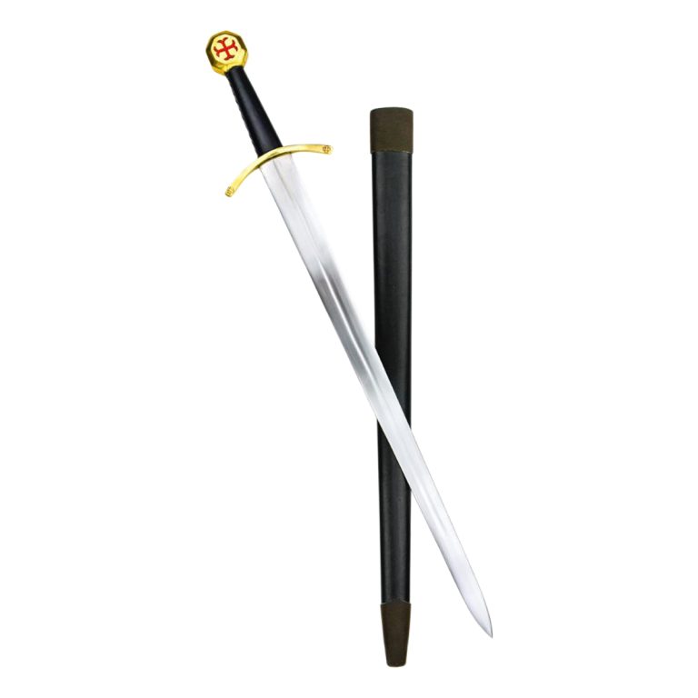 Templar Crusader Sword  Black Scabbard