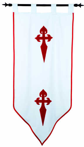 Templar Knight Order of Saint James Banner by Marto (Double faced)