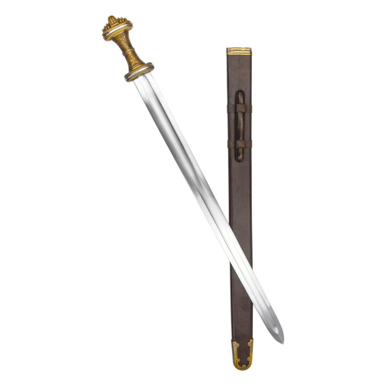 The Fetter Lane Sword - 8th Century Saxon Sword - Antiqued Brass Hilt