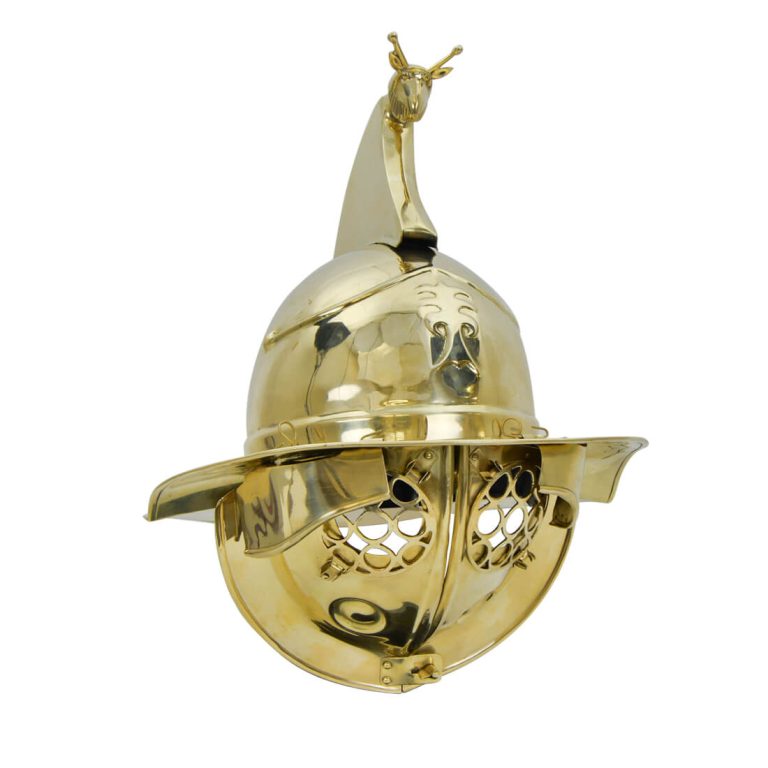 Thraex Gladiator Helm - 20 Gauge Brass