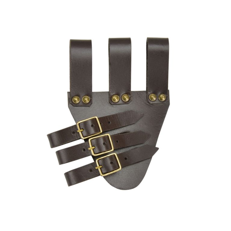 Three-Buckled Angled Sword Frog  Black