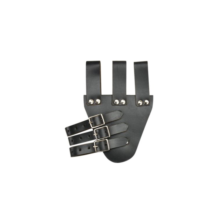 Three-Buckled Angled Sword Frog  Brown