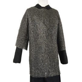 Titanium Chainmail Haubergeon - Dome Riveted Flat Rings