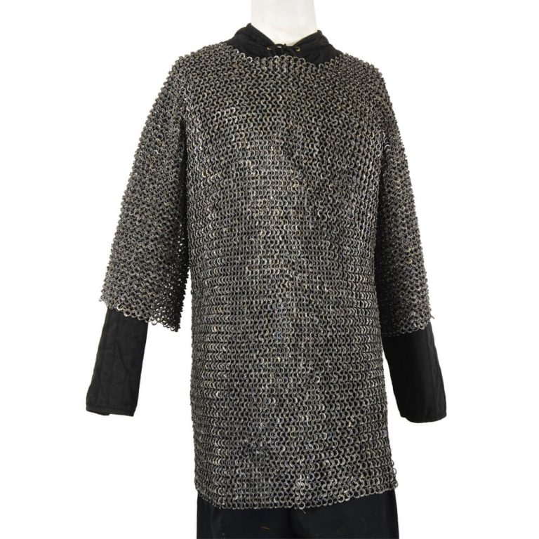 Titanium Chainmail Haubergeon - Dome Riveted Flat Rings