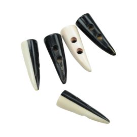 Two- Color Horn Toggles - Set of 5