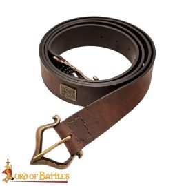 Versatile Medieval Leather Belt  Brown