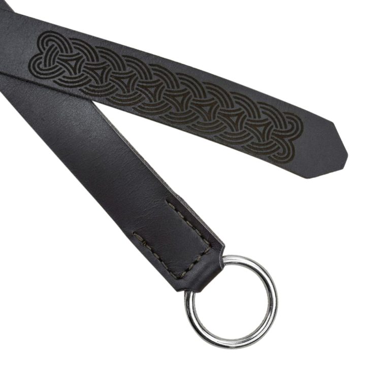 Viking Leather Ring Belt 2  Brown