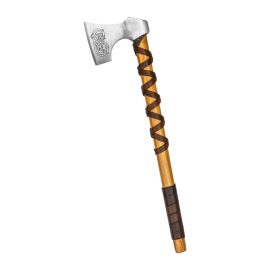 Viking Type D Axe with Etched Norse Design