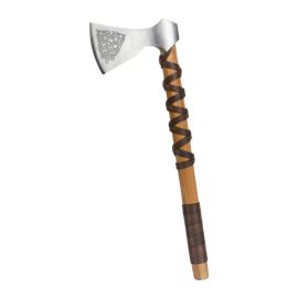 Viking Type F Axe with Etched Norse Design