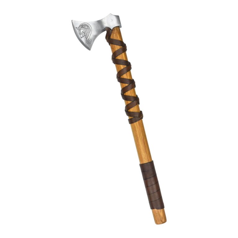 Viking Type G Axe with Etched Norse Design