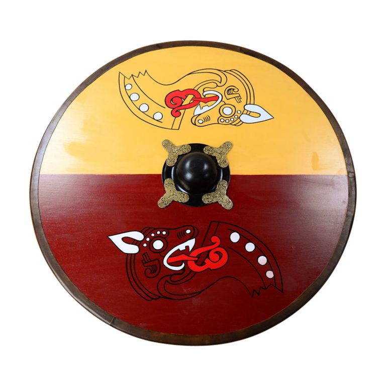 Viking Wooden Shield with Horse Design