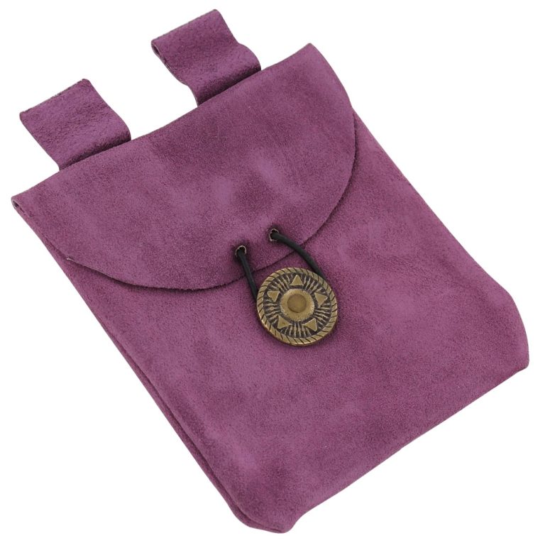 Violet Suede Leather Pouch