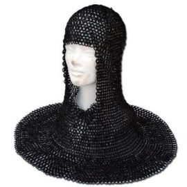 Wedged Riveted Steel Chainmail Coif