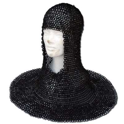 Wedged Riveted Steel Chainmail Coif