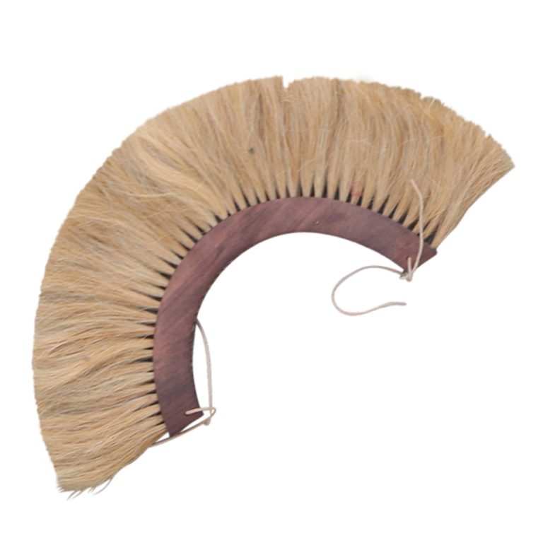 White Plume With Wooden Base