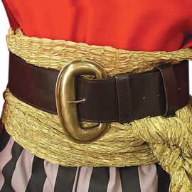 Wide Leather Pirate Belt