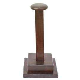 Wooden Square Base Helmet Stand