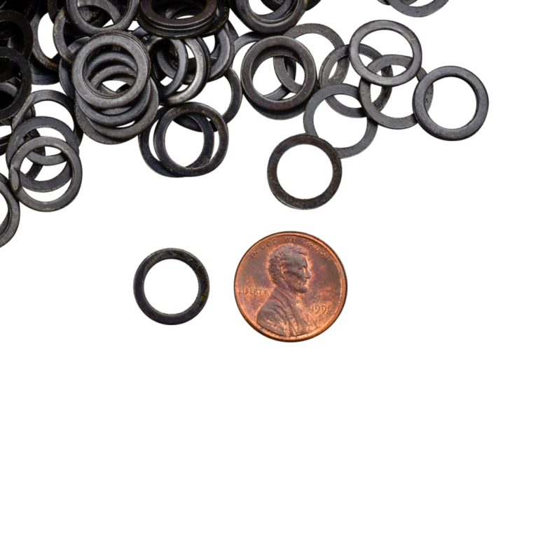 1 kg Loose Chainmail Rings  Blackened Solid Flat Rings  17 Gauge / 9 mm