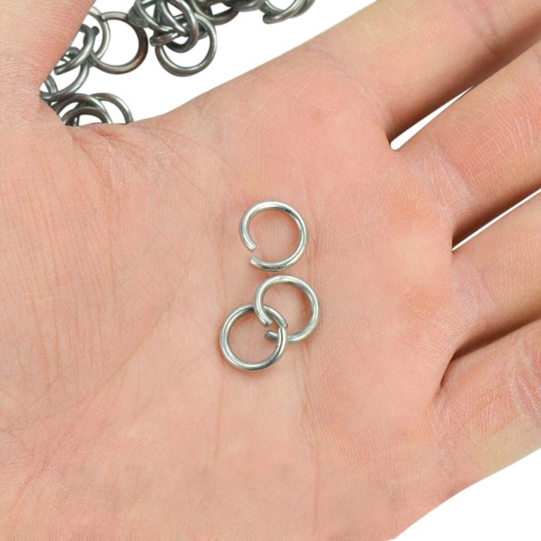 1 kg Loose Chainmail Rings  Zinc Coated Mild Steel  16 Gauge / 8 mm  Butted