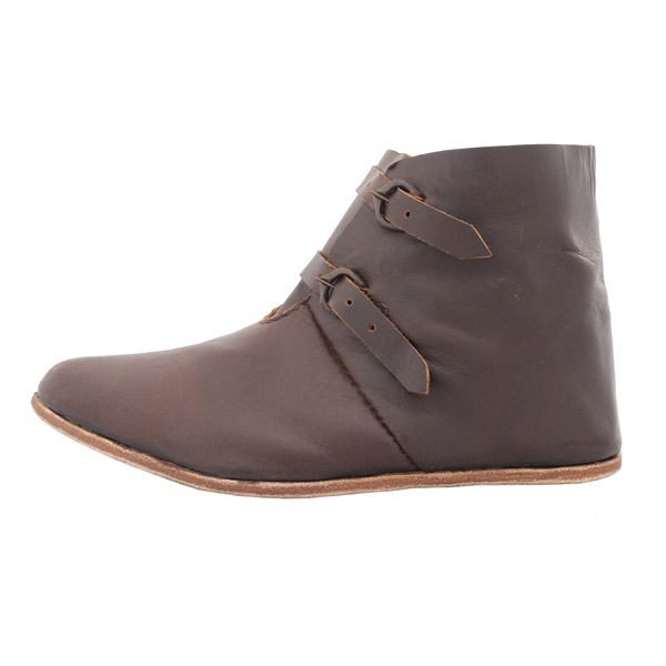 13th C Soldier's Shoes with 2 Buckles