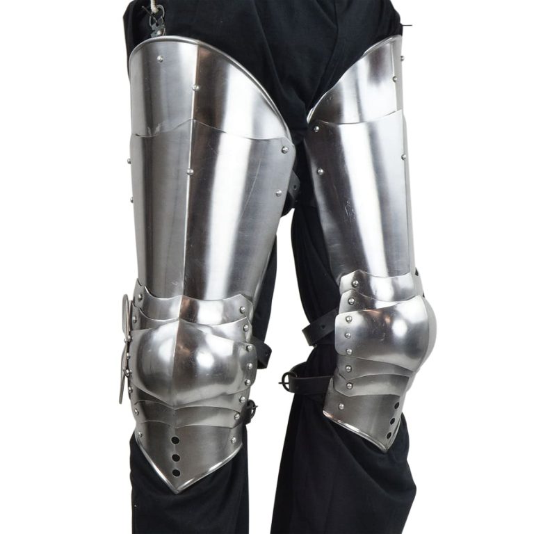 14th - 15th Century Gothic Leg Armor - 16 Gauge