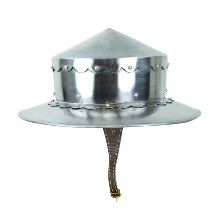 14th Century Conical Kettle Helm - 16 Gauge Steel