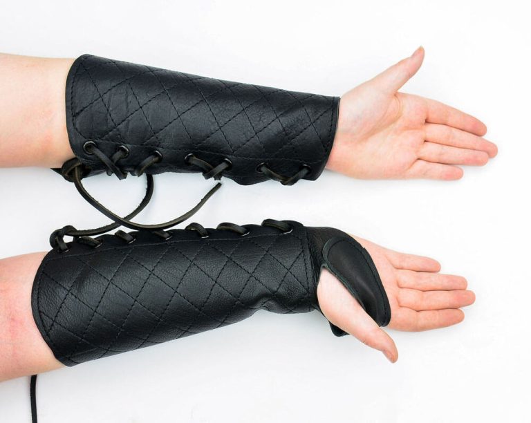 Archers Leather Bracers For Left-Handed Archer