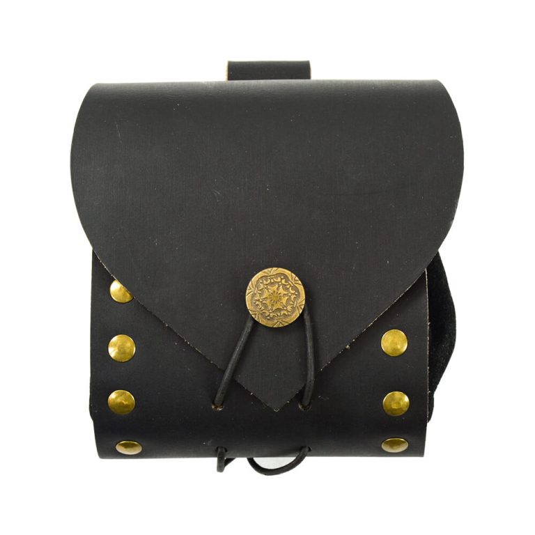 Black Leather Belt Pouch
