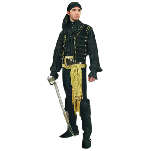 Black Pirate Raider Vest