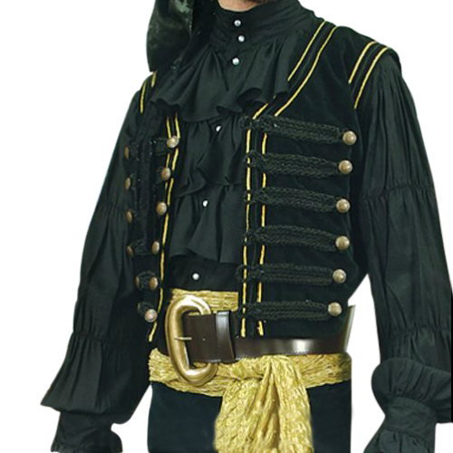 Black Pirate Raider Vest