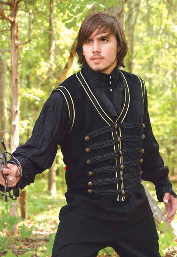 Black Pirate Raider Vest
