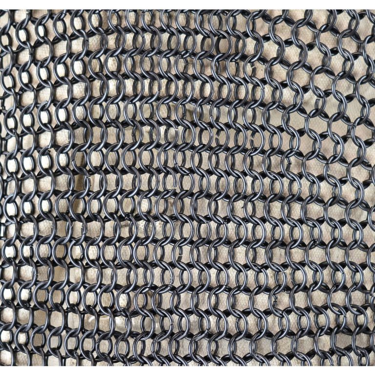 Blackened Chainmail Haubergeon and Coif Set - Butted Round Rings