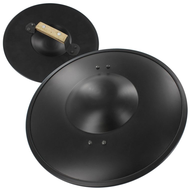 Blackened Fluted Buckler Shield