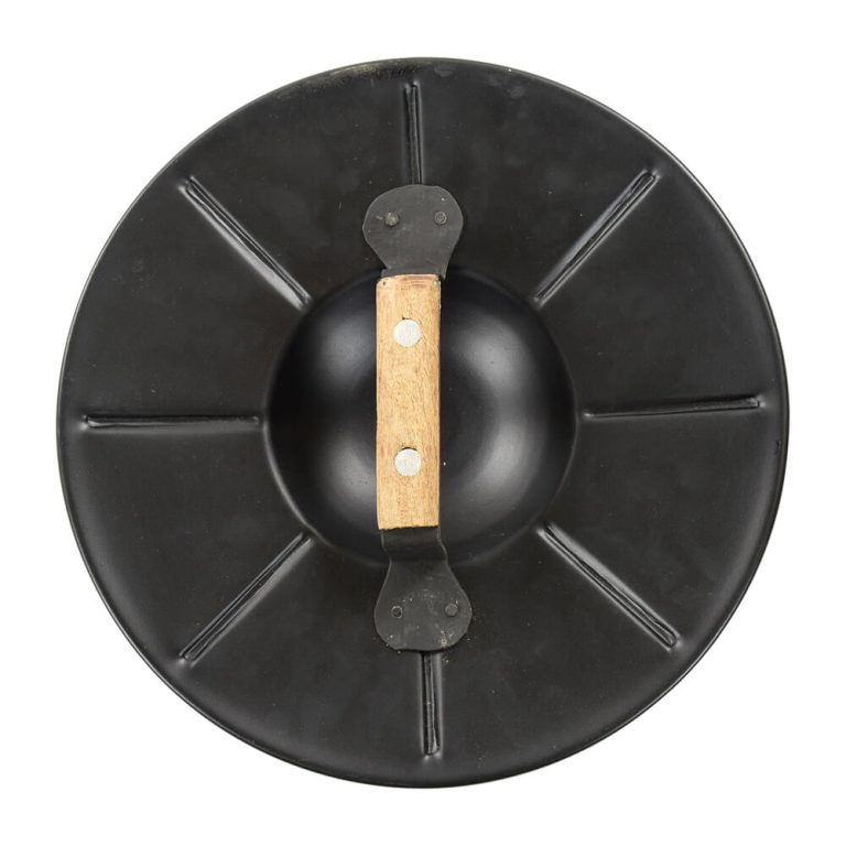 Blackened Steel Fluted Buckler - 16 Gauge