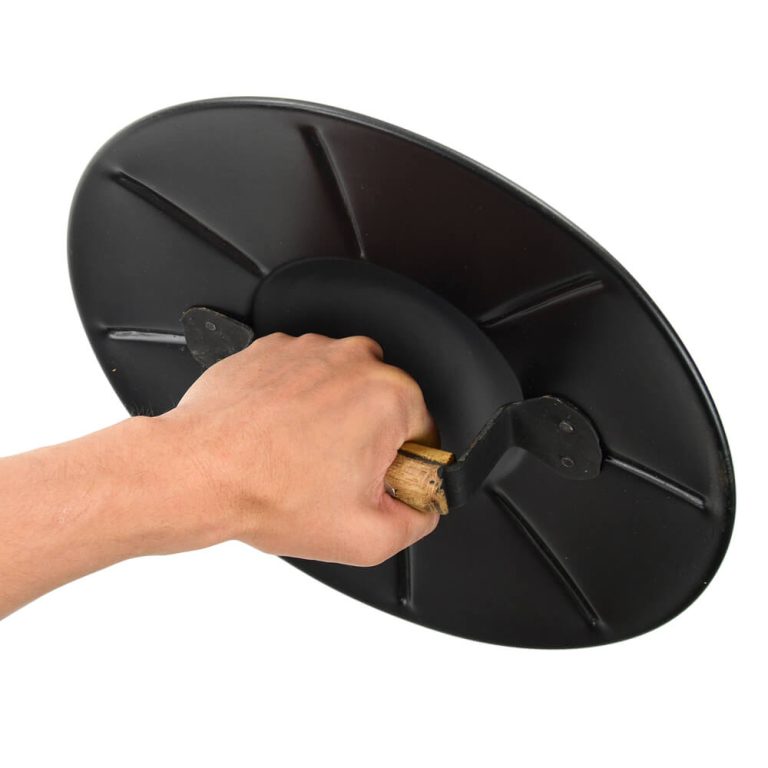 Blackened Steel Fluted Buckler - 16 Gauge