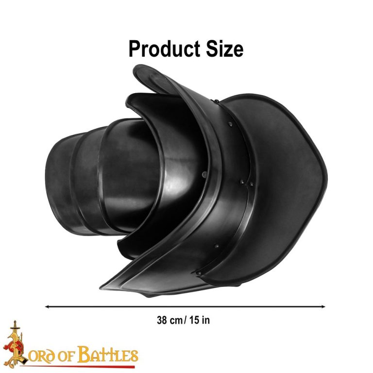 Blackened Steel Pauldrons with Blade Breakers 20 Gauge Steel