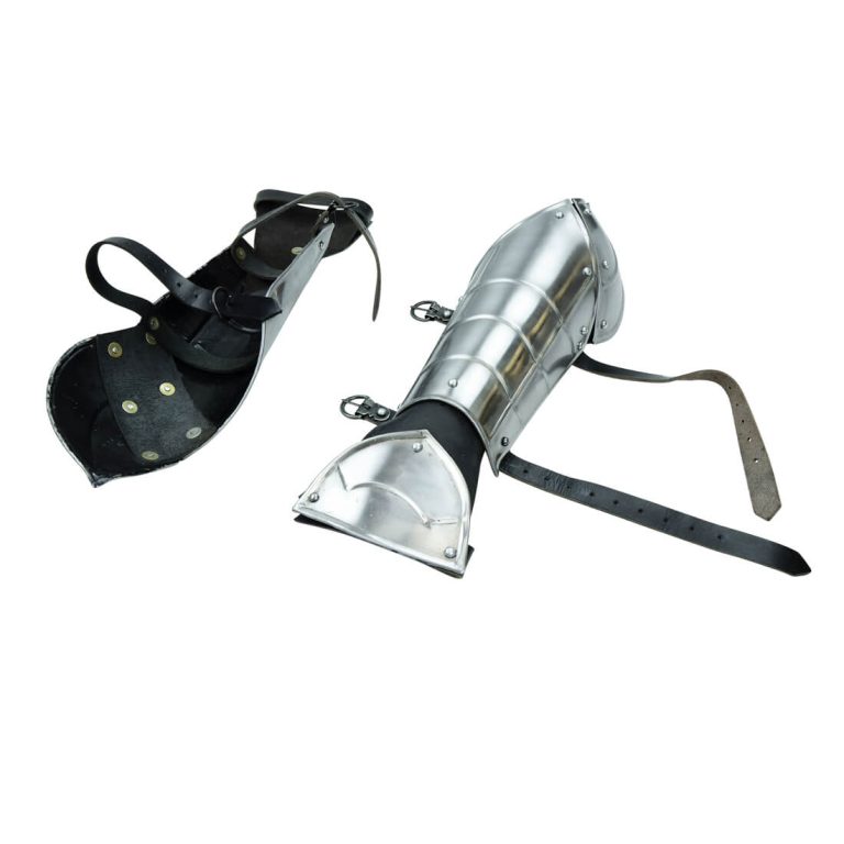 Bracers with Hand and Elbow Armor - 18 Gauge Steel