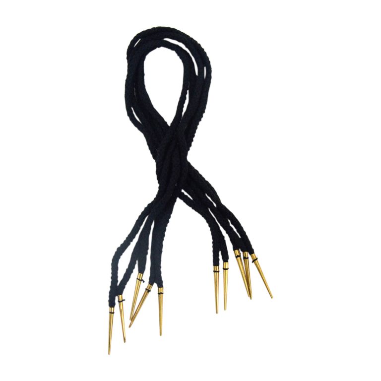 Brass Aiglets with Cord  21  Set of 5