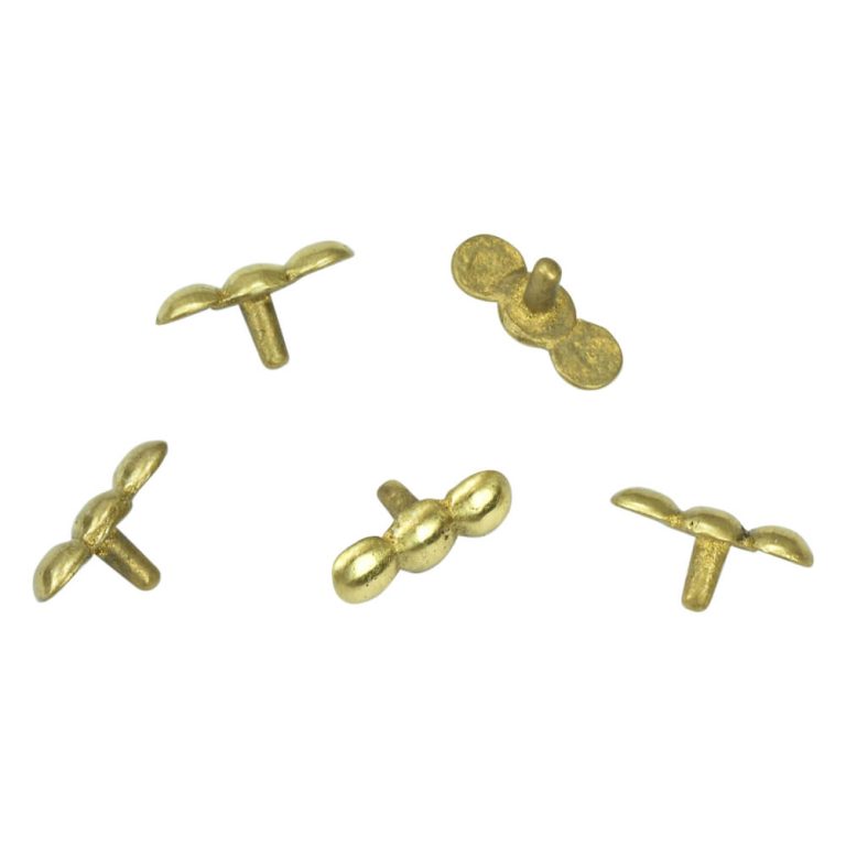 Brass Belt Studs / Conchos - Set of 5