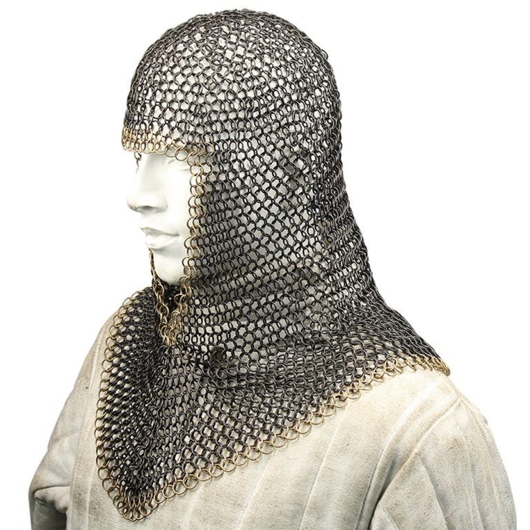 Brass Face Chainmail Coif