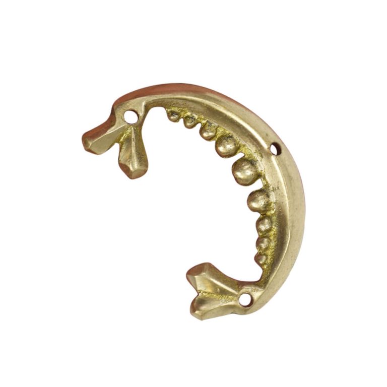 Brass Half Moon Leather Accents with Rivets - Large Stud / Concho - Set of 2