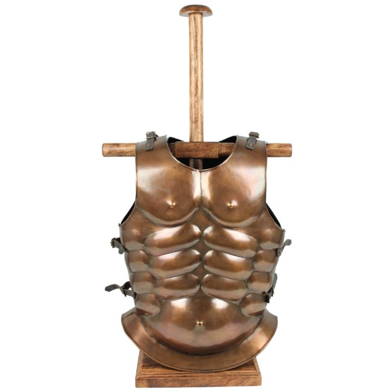 Breastplate & Helmet Wooden Display Stand