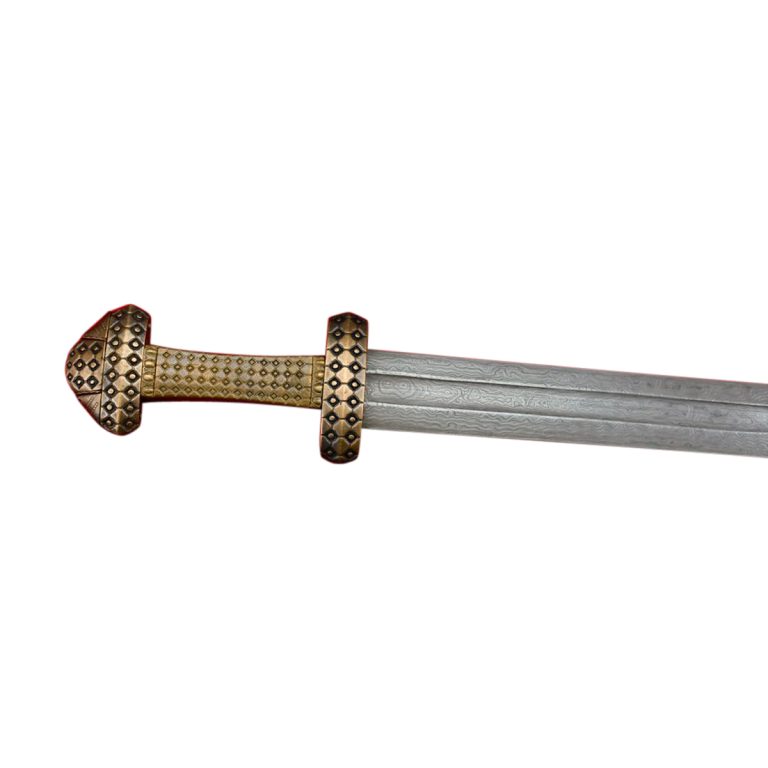 Bronze Hilt Danish Viking Sword with Damascus Blade