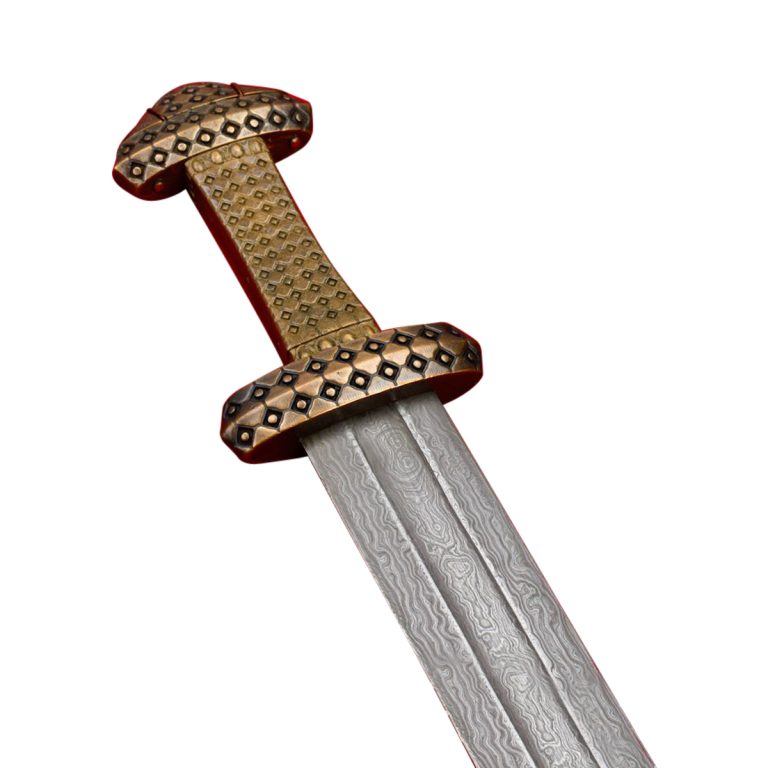 Bronze Hilt Danish Viking Sword with Damascus Blade