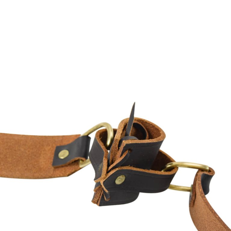 Brown Leather Double Wrap Sword Belt